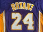 NBA 24 Bryant Lakers Maillot manche courte Violet